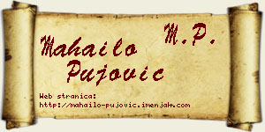 Mahailo Pujović vizit kartica
